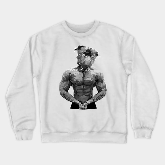 Pug Bodybuilding - Fitness Crewneck Sweatshirt by bubble_designer